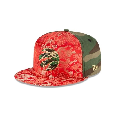 Toronto Raptors Gorra | New Era NBA Dragon Satin 59fifty Fitted Cap Mexico - Verdes